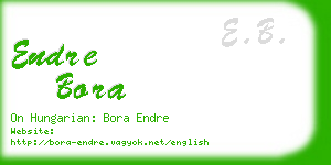 endre bora business card